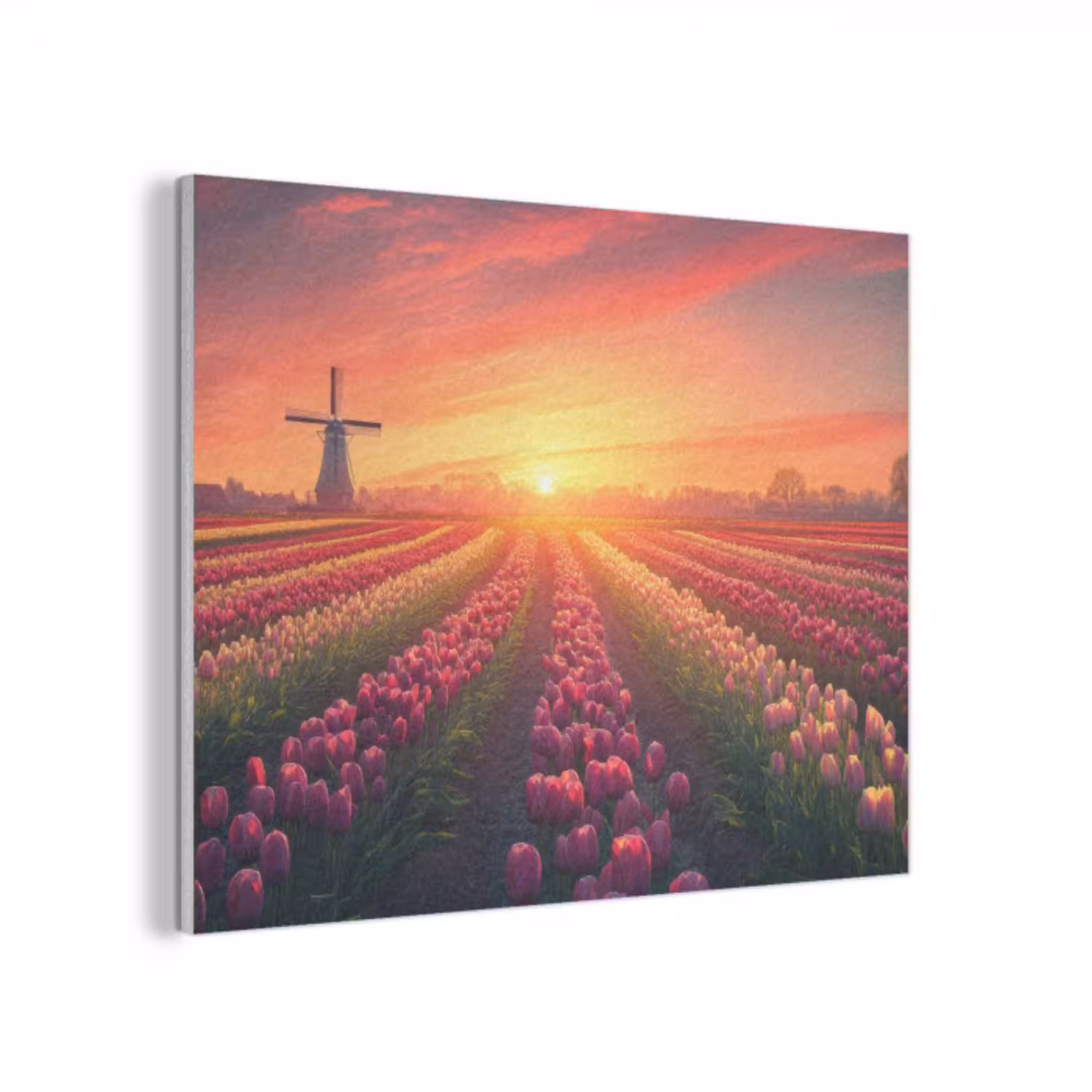 Windmolen - Zonsondergang - Landschap PET vilt klein -3d