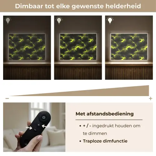 Geel - Storm - Wolken Light Box met batterij (Wandlamp) middel 907 -USP_dimbaarNL