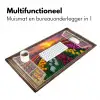 Doorkijk - Bloemen - Tulpen - Kleurrijk - Zonsondergang Muismat XXL klein -sfeer4
