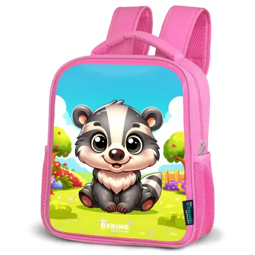 Willy Wipstaart Kinderrugzak - Roze middel -schuin