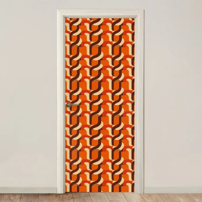 Retro - Modern - Kleurrijk deurposter klein 289 -3d_beige