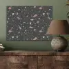 Terrazzo - Patroon - Zwart - Zacht PET vilt klein 837 -sfeer2