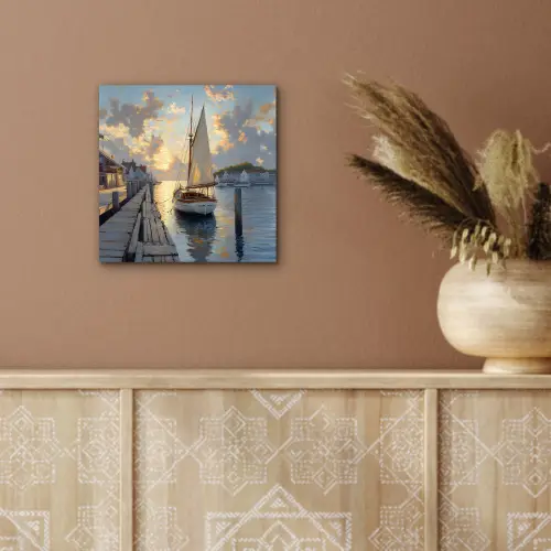 Zeilboot - Zon - Pier - Hout aluminium wit klein -sfeer4