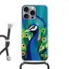Pauw - Cirkels - Blauw Hoesje iPhone 16 Pro Max met koord klein -3d