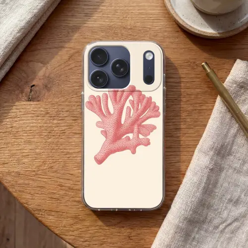 Koraal - Stipjes - Roze Telefoonhoesje iPhone 17 Pro klein -sfeer1
