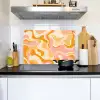 Abstract - Golvend - Oranje Inductie beschemer met haakjes klein -sfeer2