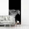 Dieren - Leeuw - Zwart - Wit - Portret fotobehang vinyl groot -woonkamer