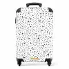 Zwarte stippen over een witte achtergrond NBS - Handbagage koffer - Volwassenen Unisex middel -productfoto_recht