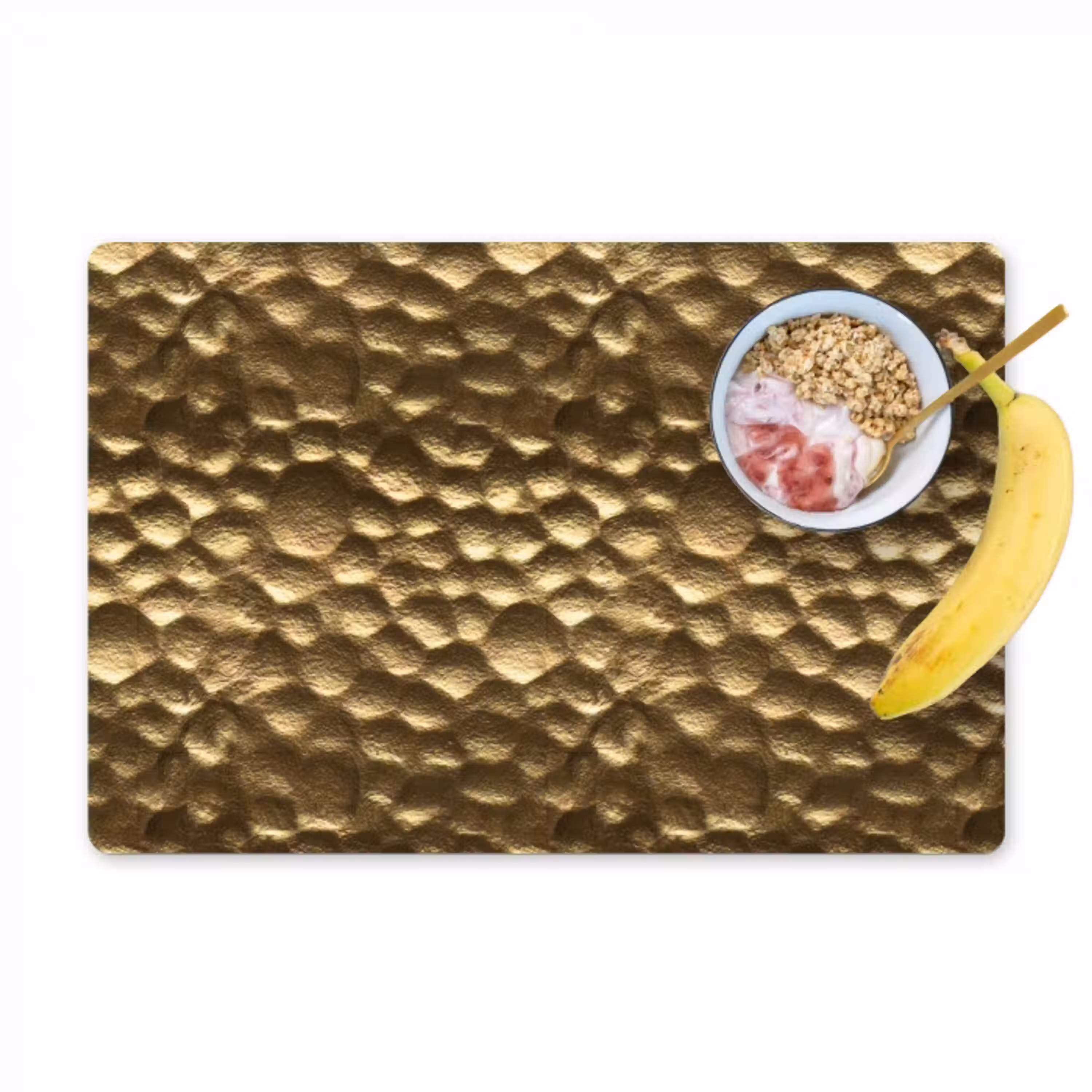 Gehamerd - Reliëf - Textuur - Bronsgoud Placemat vinyl groot 368 -zzzproduct_Kitchenyeah-website