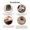Geometrisch - Cirkels - Rood Inductie beschermer vinyl 3mm klein -zzzzzzz-td-werking