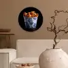 Kip - Bucket - Delfts blauw - Lekker Wandcirkel plexiglas klein -sfeer1