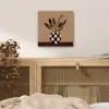 Minimalistisch - Vaas - Bloemen - Bruin aluminium wit klein -sfeer3