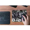 Springen - Paard - Zwart - Wit muismat rubber klein -toetsenbord