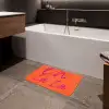 Oh la la - Oranje - Roze - Grafisch Badmat klein -sfeer3