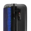 Donker blauw slangenhuid met symmetrische schubstructuur NBS - Handbagage koffer - Volwassenen Unisex middel -slot