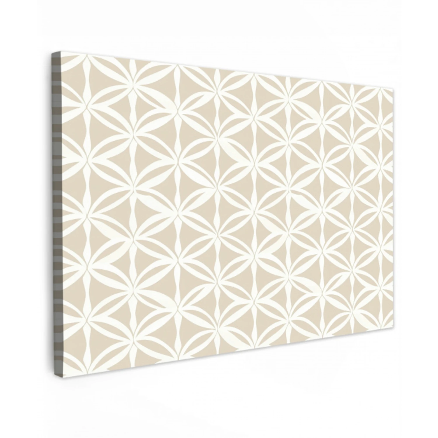 Motief - Modern - Beige Tuinposter op houten frame 2 cm dik klein 845 -3d