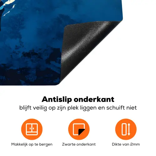 Zeilboot - Water - Abstract - Schaduw Inductie beschermer vinyl 3mm klein -zzzzzzz-td-onderkant