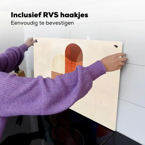 Bogen - Beige - Vormen Inductie beschemer met haakjes klein -ky-ophangen-nl