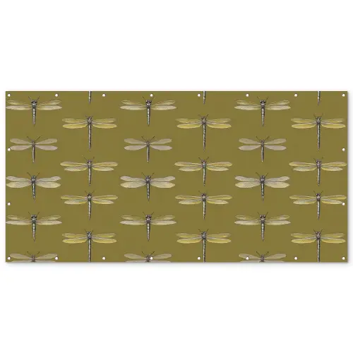 Libellen - Patroon - Groen Balkonbeschermer Duitsland klein 596 -zz_3d