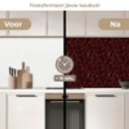 Mozaïek - Tegel - Bordeauxrood keuken achterwand 2 middel 871 -voor-na2_NL
