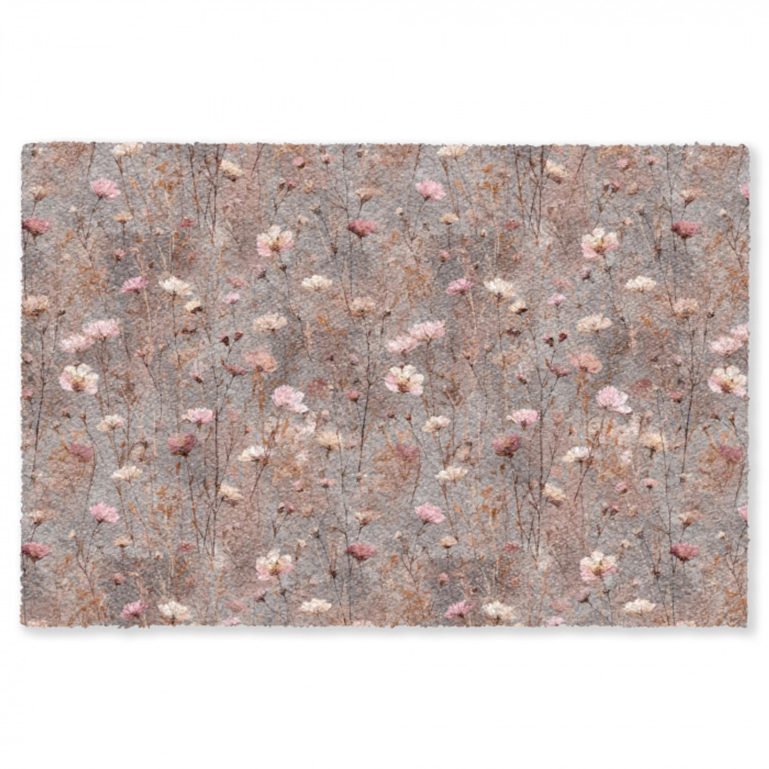 Bloemen - Wild - Pastel Vloerkleed Rechthoek klein 1091 -3d