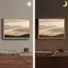 Bergen - Mist - Zonnestralen Light Box met batterij (Wandlamp) middel -sfeer3