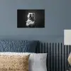 Buldog - Hond - Glas poster papier klein -sfeer2