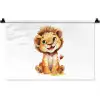Leeuw - Baby dier Wandkleed katoen klein -zz3d