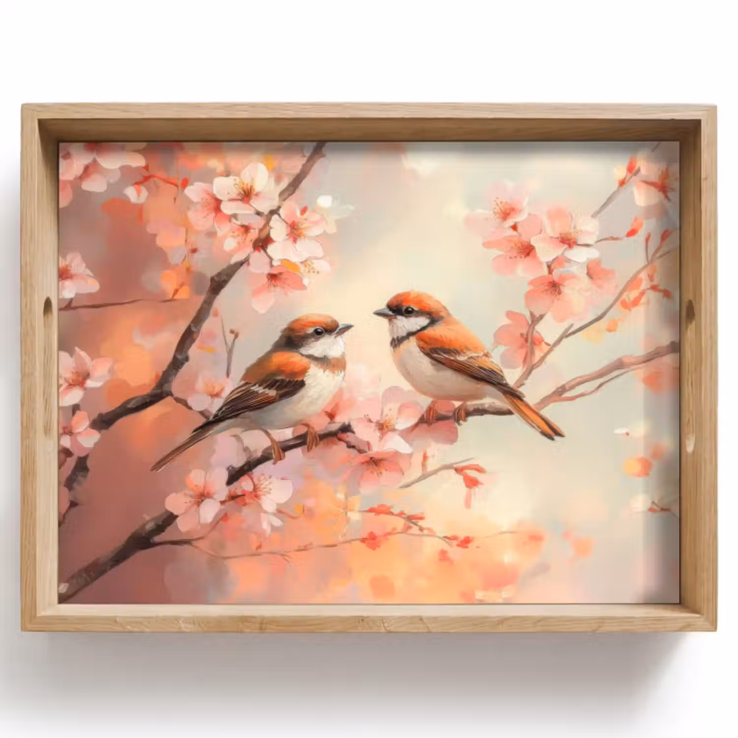 Dienblad - Vogels - Romantic - Bloesemtak
