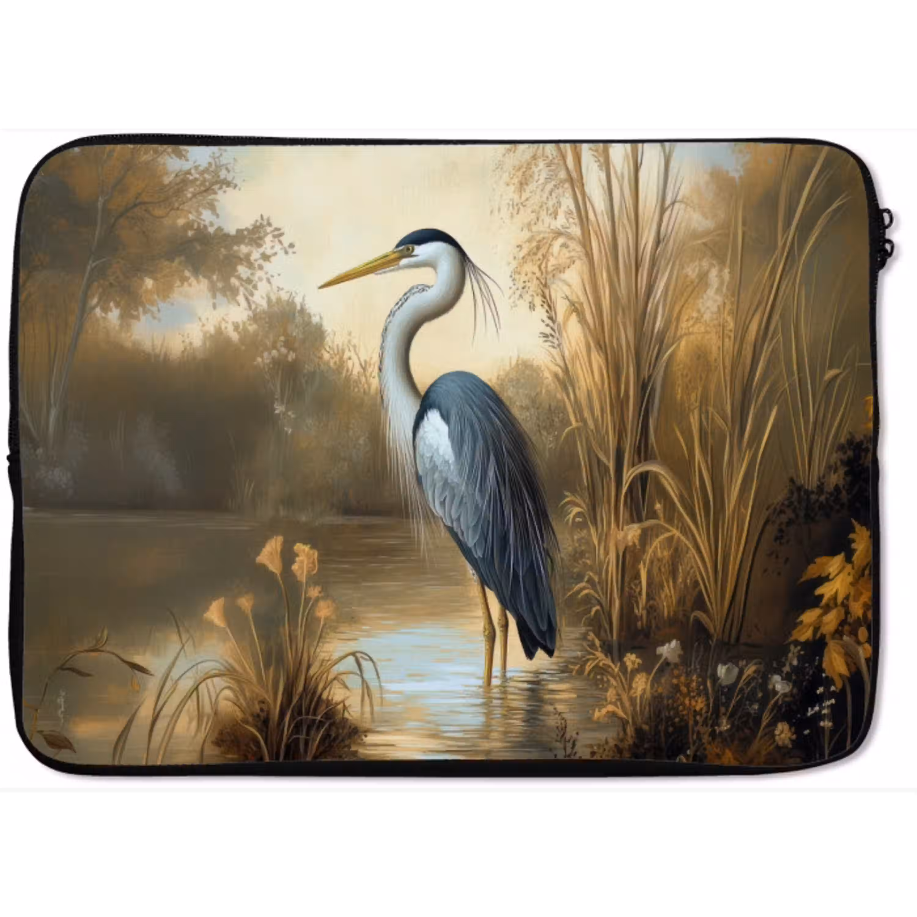 Reiger - Water - Planten laptophoes neopreen klein -zkaufland3dotto