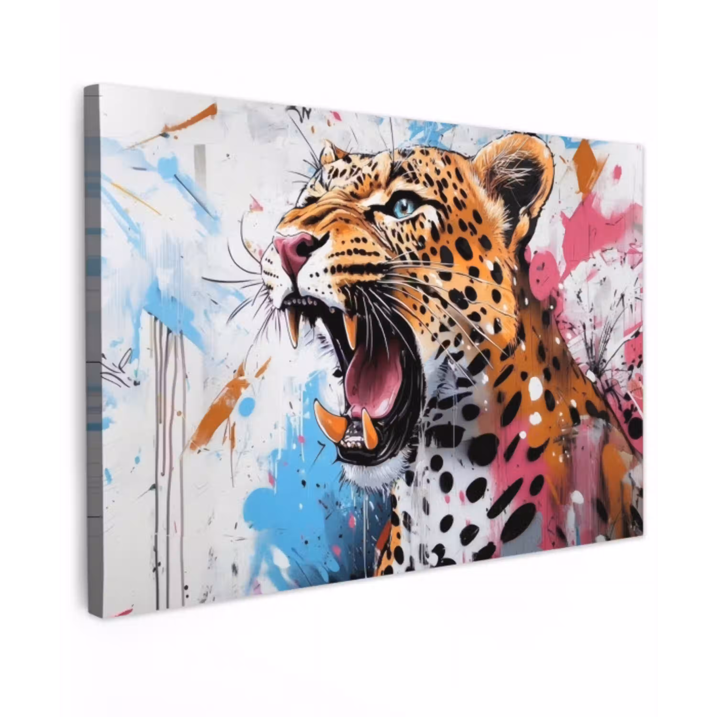 Abstract - Luipaard - Kleurrijk canvas 2cm klein -z3d