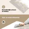 Marmerlook - Grijs - Goud - Chic - Marmer Inductie beschemer met haakjes klein -ky-schoon-nl