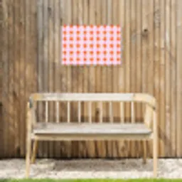 Zon - Motief - Roze Tuinposter op houten frame 2 cm dik klein 845 -sfeer4