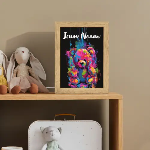 Beer - Verf - Kleurrijk - Knuffeldier Light Box met kabel (Kinderlampje) klein -sfeer2_kind