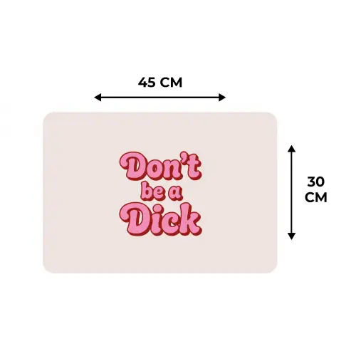Tekst - Boodschap - Roze Placemat vinyl groot -specs