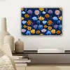 Bloemen - Patroon - Blauw - Contrast canvas 2cm klein -sfeer6