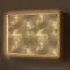 Antiek - Metaallook - Goud Light Box met batterij (Wandlamp) middel 907 -z3d_website