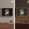 Boeket - Kleurrijk - Klassiek Light Box met batterij (Wandlamp) middel -sfeer3