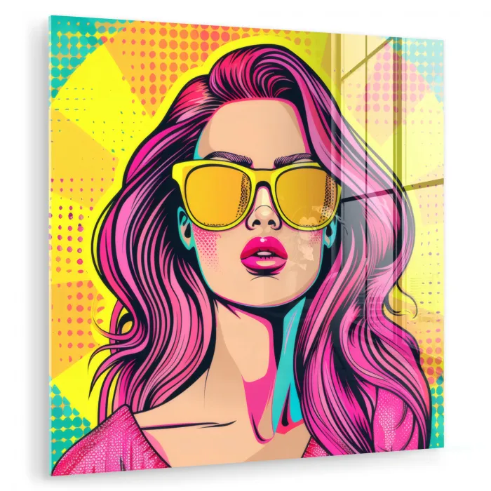 Zonnebril - Vrouw - Zonnig - Geel plexiglas 5mm klein -zzzproduct_nieuw