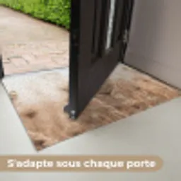 Schermbloem - Droogbloem - Winter - Beige - Minimalistisch Deurmat klein -USP_FR