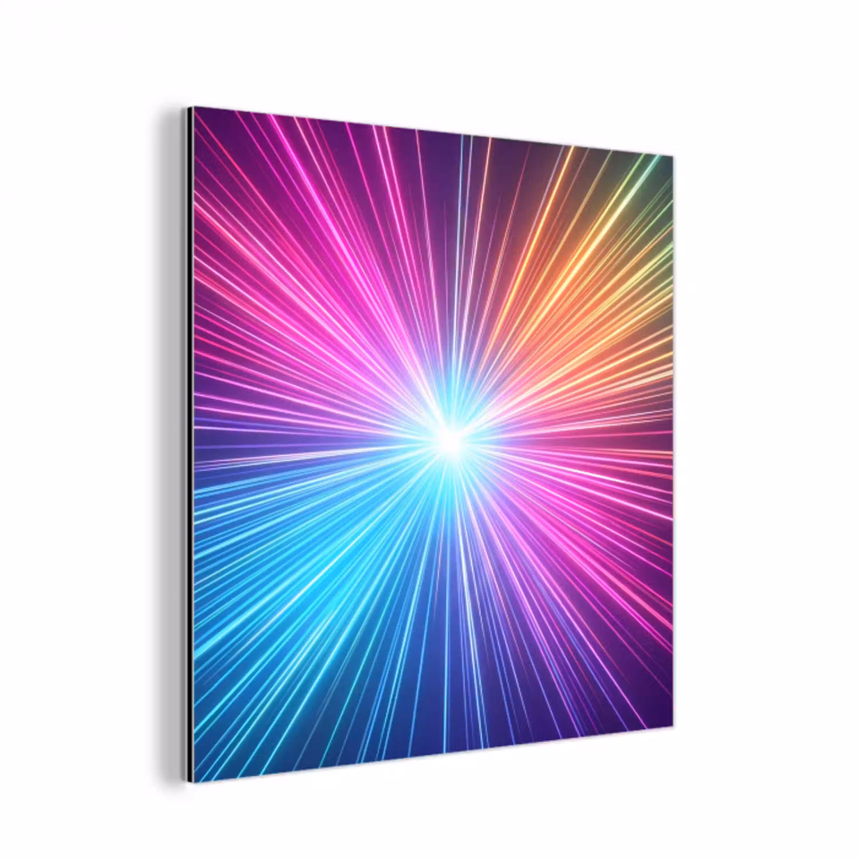 Abstract - Light - Burst - Modern - Colorful aluminium wit klein -3d