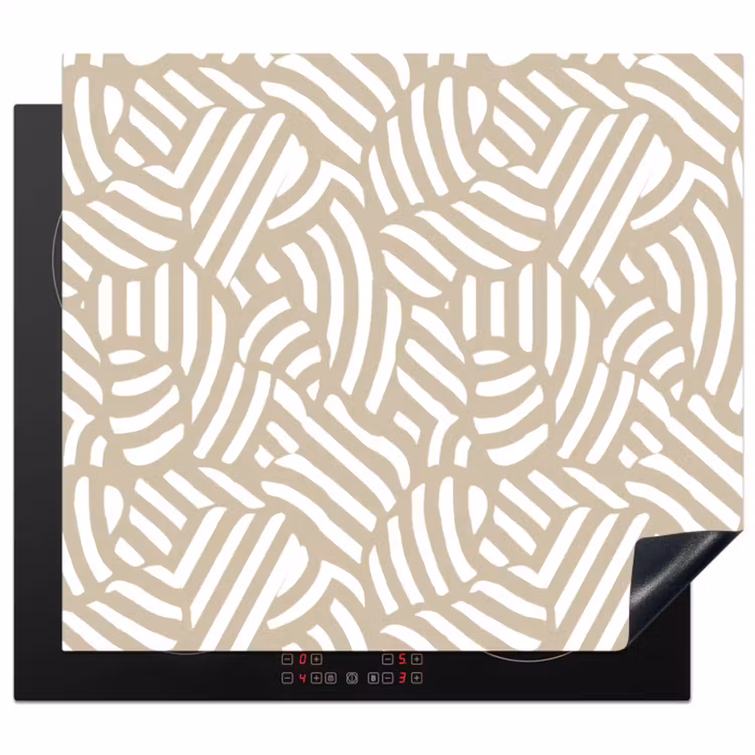 Inductie beschermer - Abstract - Modern - Beige