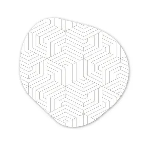 Abstract - Patronen - Design -  Lijn Wandcirkel Organisch Forex 3mm klein 629 -3d