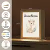 Minimalistisch - Hertje - Aquarel - Bladeren Light Box met kabel (Kinderlampje) klein -USP_NL