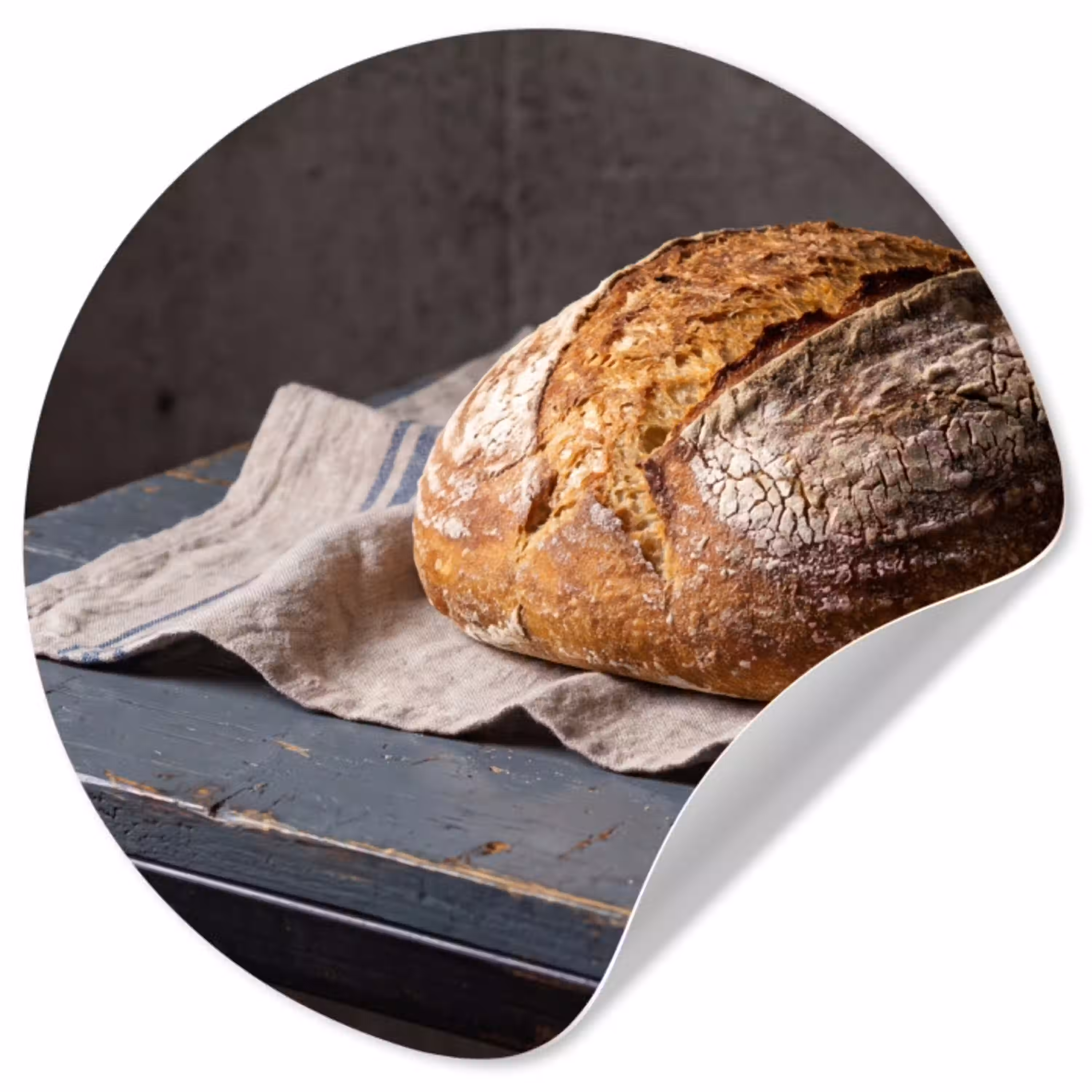 Brood - Rustiek - Eten Wandcirkel behangsticker klein -3d