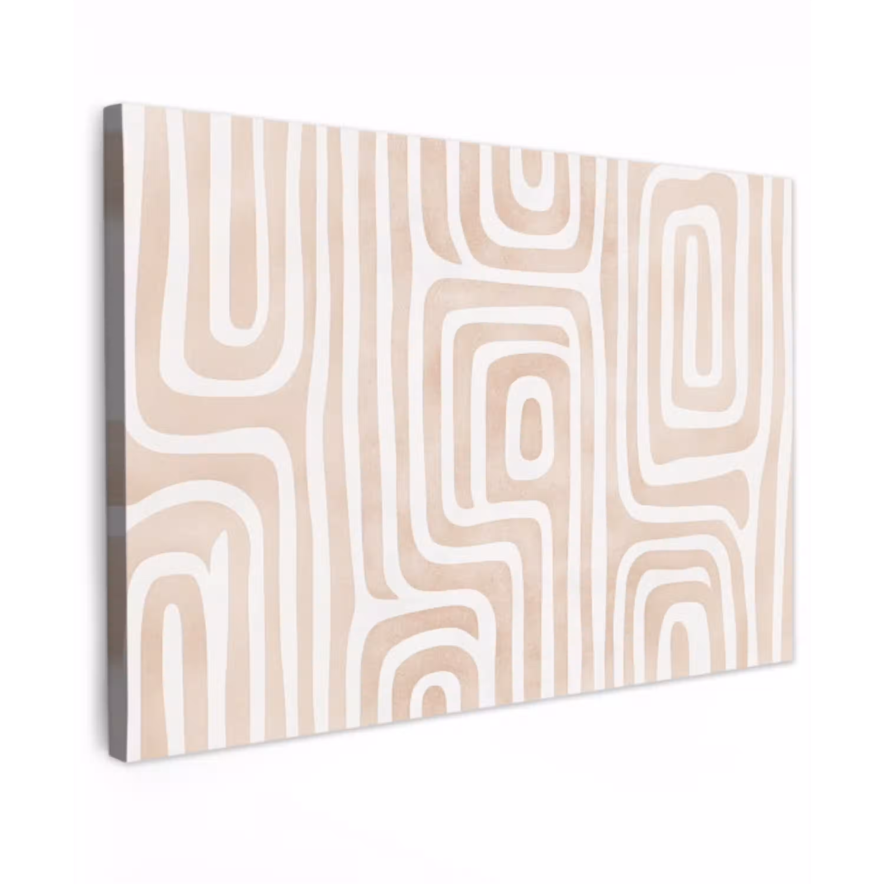 Decoratief - Labyrint - Beige canvas 2cm klein -z3d