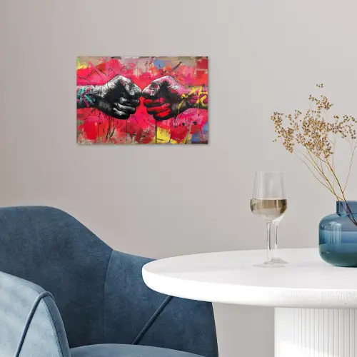 Street art - Handen - Graffiti - Kunst - Banksy poster papier klein -sfeer3
