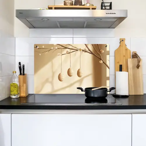 Beige - Paastak - Eieren Inductie beschemer met haakjes klein -sfeer2
