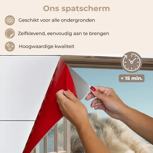 Doorkijk - Helmgras - Duinen - Zee - Landschap keuken achterwand spatscherm klein -spatscherm_NL
