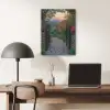 Landschap - Hek - Pad - Zonsondergang - Natuur PET vilt klein -sfeer5